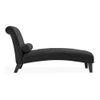 Knup Velvet Chaise Launger in Black Colour
