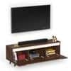 Blesky Mini Engineering Wood Floor Standing Tv Entertainment In Brown Maple Finish