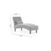 Fiest Velvet Chaise Launger in Blue Colour