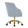 Doe Buck Clemence Modern Sky Blue Tufted Velvet Office Chair