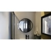 33″ Black Round Mirror