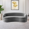 Storn Velvet 3 Seater Sofa in Grey Colour