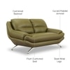 Clarkson 2 Seater Leatherette Sole in Olive Green Colour