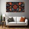 The Castle Decor Flower Wall Painting Wooden Framed 27x48 Inch (Style 3)