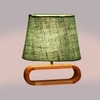 Devansh Green  Jute Table Lamp With Wood Natural Base -13