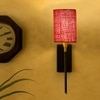 Devansh Metal Electric Wall Light in Black Colour with Maroon Shade Count of 1 Light