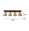 Terzo Brown Solid Wood Ceiling Light