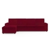 Left Aligned 3 Seater Left Aligned Chaise Magenta Sofa Cover