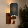 Devansh Metal Electric Wall Light in Black Colour with Yellow Shade Count of 1 Light