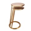 Slanted Nesting Raw Antique Gold Metal Side Tables Set of 2 in Gold Colour