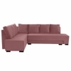 Melo 3 Seater Fold Out Sofa cum Bed  in Pink Colour