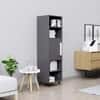 Hexa Engineered Wood Bookshelf Multipurpose Storage Rack in Slate Grey Colour