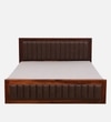 Dijon Sheesham Wood Queen Size Bed in Honey Oak Finish With Box Storage 60x78 inches