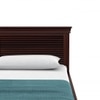 Hearti Solid Wood Queen  Size Upholstered Bed Without Storage (Walnut Finish)