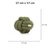 Knotty Combed Cotton Knitted Decorative Sage Knot Pillow 7 x 7 Inches