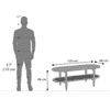 Tora Solid Wood And Cane Coffee Table In Danish Walnut Finish
