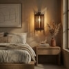 Hexa Brown Solid Wood Wall Lights