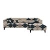 Right Aligned 2 Seater Right Aligned Chaise Navy Cubes Sofa Cover