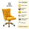 Doe Buck Swen Luxury Yellow Tufted Velvet Office Chair