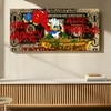 Luxury Money Graffiti Canvas Wall Painting Living Room Decor 22x46 Inch