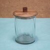 Ireka Homes Twist Glass Canister with Airtight Wooden Lid – Food Storage (5 x 7.5 in)