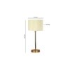 off-white cotton with Metal Gold Table Lamp