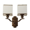 Eliante Cloth Shade Wall Lights Mild Steel & Fabric Material Antique & White Finish
