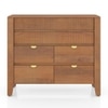 Toledo Solid Wood Chest of 6 Drawers In Amber Walnut Finish