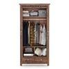 Fidora Solid Wood 2 Door Wardrobe in Teak Finish