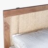 Kyoto Solid Wood Queen Hydraulic Bed in Brown Colour