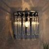 Silver Orchid Taylor Silver Single-light Crystal Wall Light