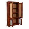 Akira Sheesham Wood Book Case Cum Crockery Unit  In Honey Oak  Finish