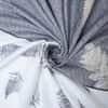 Grey And White Floral Cotton 400 Tc fitted Super King Size Bedsheet With 2 Pillow Covers