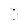 Emme Black Cotton Shade Floor Lamp