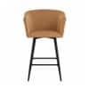 Doe Buck Velvet Counter Height Bar Stool in Brown Colour