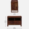 Sheesham Wood Tv Unit With Drawer In Scratch Resistant Provincial Teak Finish For TVs Up To 32 Inches