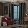 Stoa Paris Satin Long Door Curtains, 300 TC Dimout Home Furnishing Curtains,  Aesthetic Parda,,  Decoration, Pack of 1, Versailles - Emerald Royale