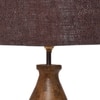 Devansh Brown  Jute Table Lamp With Wood Natural Base (7X13 Inches)-18