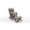 Colley Solid Wood Rocking Chair in Beige printed Colour