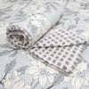 Green Floral 4 Pcs Comforter set with Queen size bedsheet + 2 Pillow covers