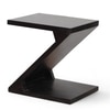 Berlin Sheesham Wood Contemporary Rectangle End Table Side Table In Extra Dark Mahagony Finish