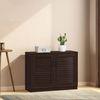 Bennis 12 Pair Shoe Rack in Dark Walnut Finish