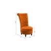 Piece High Back Accent Chair in Orange Colour
