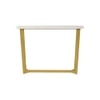 Linden Console Table in Stainless Steel Mirror Gold Finish