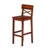 Zewar Sheesham Wood Bar Chair in Honey Oak Finish