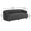 Morgen Boucle Fabric 3 Seater Sofa In  Dark Grey