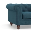 Winchester Luxe 1 Seater Fabric Sofa in Colonial Blue Colour
