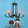 Eliante 6-Light Chandelier, Mild Steel Modern Ceiling Light Fixture For Living Room Dining Room