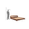 Humphrey Sheesham Wood Queen Size Bed Non Storage Provincial Teak Finish (60 x 78 inches)