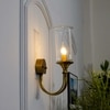 Stella Clear Glass and Gold Metal Wall Light